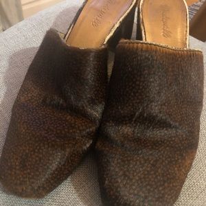 Madewell Mule in Spotted Calf Hair